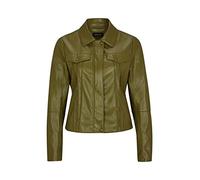 comma Damen Jacke in Glattleder-Optik deep Green 34