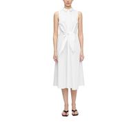COMMA Hemdblusenkleid aus Satin in Midilänge in Weiss, Größe 46