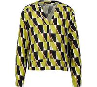Comma Damen Langarmbluse mit Allover-Print grün (as3, Numeric, Numeric_38, Regular, Regular)