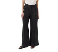 Comma Damen Marlenehose aus Leinen mit Saum-Schlitzen Hose Wide Leg