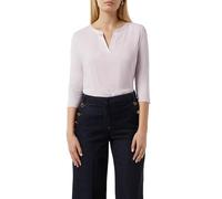 Comma Damen Satinblende im Fabricmix T-Shirt