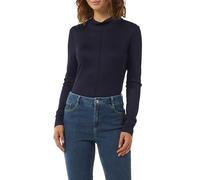 Comma Damen Schimmerndes Langarmshirt im Slim Fit T-Shirt (1er Pack)
