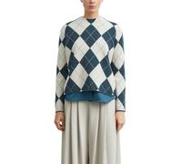 Comma Strickpullover Grün/Beige Größe 38