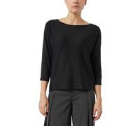 comma Relaxed Fit Pullover aus Viskose-Mix in Strick-Optik in Black, Größe 46