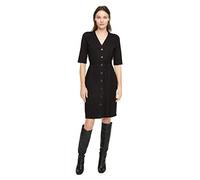 comma Damen Tailliertes Kleid in Ripp-Optik black 40