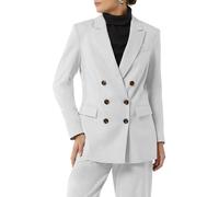 Comma Doppelreihiger Blazer aus fließendem Flanell