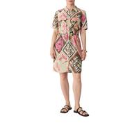 comma Hemdblusenkleid mit All-Over-Print pink 44