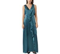 comma Midikleid mit V-Ausschnitt Modell 'EXPLORE' in Petrol, Größe 40