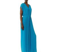 comma Jumpsuit mit Plisseefalten in Tuerkis, Größe 36