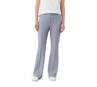 Comma Hose Elastische Twillhose mit Logobund Straight Damen Grau Größe 40/REG