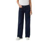 Comma Elastische Wide-Leg-Jeans mit aufgesetzten Taschen