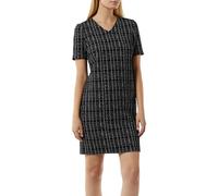 Comma Elastisches Bouclé-Kleid mit Karomuster