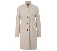 Langmantel COMMA, Damen, Gr. 40, beige (sand), Web, Obermaterial: 66% Polyester, 32% Viskose, 2% Elasthan. Futter: 55% Polyester, 45% Viskose, unifarben, casual, regular fit ca. Mitte Oberschenkel, V-