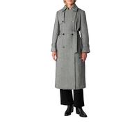 Comma Eleganter Trenchcoat aus Wollmix mit Fischgratmuster