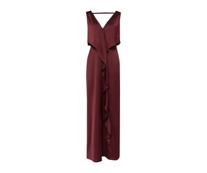 comma - Elegantes Maxikleid mit V-Ausschnitt und Volants von comma rot - Gr. - 36