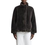 Plüschjacke COMMA, Damen, Gr. 36, braun, Web, Obermaterial: 100% Polyester. Futter: 55% Polyester, 45% Viskose, unifarben, relaxed fit, Bündchen, Jacken, Plüschjacke, mit Stehkragen (24895239-36) brau