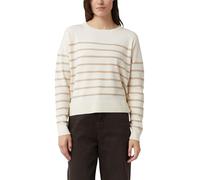 Comma Feinstrickpullover Viskosemix mit Strukturstreifen Damen Creme Größe 40