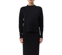 Rundhalspullover "mit Ziehrnaht", Damen, Gr. 34, schwarz, Strick, Obermaterial: 72% Viskose, 28% Polyester, COMMA CASUAL IDENTITY, unifarben, casual, bequem, Rundhals, Langarm, Pullover, casual, Rundh