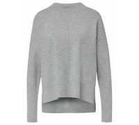 Rundhalspullover "mit Ziehrnaht", Damen, Gr. 44, graumelange, Strick, Obermaterial: 72% Viskose, 28% Polyester, COMMA CASUAL IDENTITY, casual, bequem, Rundhals, Langarm, Pullover, casual, Rundhals, se