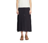 Faltenrock COMMA, Damen, Gr. 36, navy, Web, Obermaterial: 100% Polyester, unifarben, normal 7/8-Länge, Röcke, mit Bindeband (12431219-36) navy