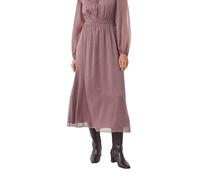 Feminines langes Kleid aus strukturiertem Chiffon pink 34