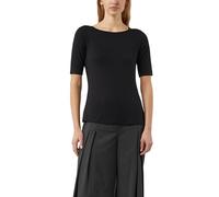 Comma Shirt 2176817.9999 Feminines Viskosejersey 1/2-Ärmel Schwarz Größe 46
