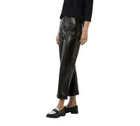 Comma Hose Flared-Leg in Leder-Optik Damen Schwarz Größe 40