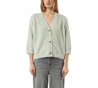 Comma Strickjacke 2176296 flauschiger Strickcardigan mit 3/4-Ärmeln Damen Grün Gr. 34