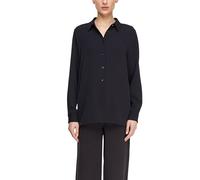 comma Relaxed Fit Bluse mit Knopfleiste in Marine, Größe 38