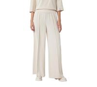 Stoffhose COMMA, Damen, Gr. 46, N-Gr, beige, Web, Obermaterial: 100% Polyester, unifarben, casual, weit knöchellang, Hosen, mit elastischem Bund (11855340-46) beige