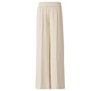 Stoffhose COMMA, Damen, Gr. 46, N-Gr, beige, Web, Obermaterial: 100% Polyester, unifarben, casual, weit knöchellang, Hosen, mit elastischem Bund (11855340-46) beige