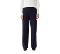 Comma Hose Stoffhose – fließend, elastischer Bund, dezenter Glanz – Dunkelblau 38/32