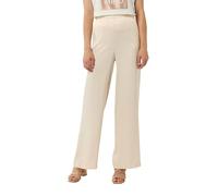 Comma Fließende Satin-Hose mit weitem Bein und elastischem Bund