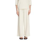Fließende Wide-Leg-Hose aus softem Jersey mit Elastikeinsatz creme 32