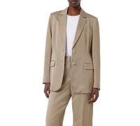 COMMA Fließender Satin-Blazer aus Leinenmix