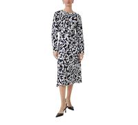 comma Midikleid mit Allover-Muster in Black, Größe 38
