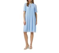 comma Knielanges Kleid mit Plisseefalten in Blau, Größe 42