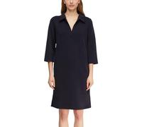 Fließendes Polokleid mit Nahttaschen blau 40