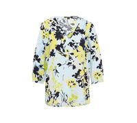 comma Gemusterte Bluse mit Tunika-Ausschnitt und 3/4-Ärmeln hellblau 44