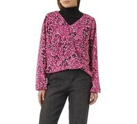 Comma Gemusterte Chiffon-Bluse mit V-Ausschnitt