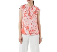 COMMA Gemusterte Satin-Bluse mit Raffung