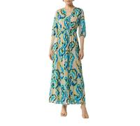 Comma Gemustertes Maxikleid mit V-Ausschnitt in Wickeloptik