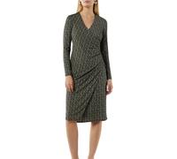 Comma Gemustertes Midi-Kleid in Wickeloptik
