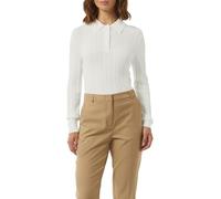 Comma Gerippter Pullover mit Polokragen im Slim Fit
