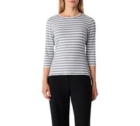 Comma - T-Shirt grau|weiß - Gr. - 36