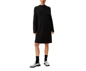 Comma Geripptes Strickkleid aus Wollmix