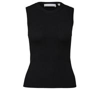 Stricktop COMMA, Damen, Gr. 36, schwarz, Strick, Obermaterial: 80% Viskose, 20% Polyamid, unifarben, casual, körpernah hüftbedeckend, Rundhals, ohne Ärmel, Tops, aus Viskosemix im Slim Fit (21935642-3