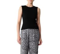 Stricktop COMMA, Damen, Gr. 34, schwarz, Strick, Obermaterial: 80% Viskose, 20% Polyamid, unifarben, casual, körpernah hüftbedeckend, Rundhals, ohne Ärmel, Tops, aus Viskosemix im Slim Fit (21935642-3