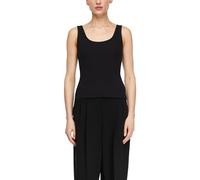Comma Geripptes Tanktop mit Rundhalsausschnitt