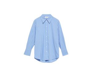comma - Gestreifte Hemdbluse von comma im Loose Fit blau - Gr. - 42